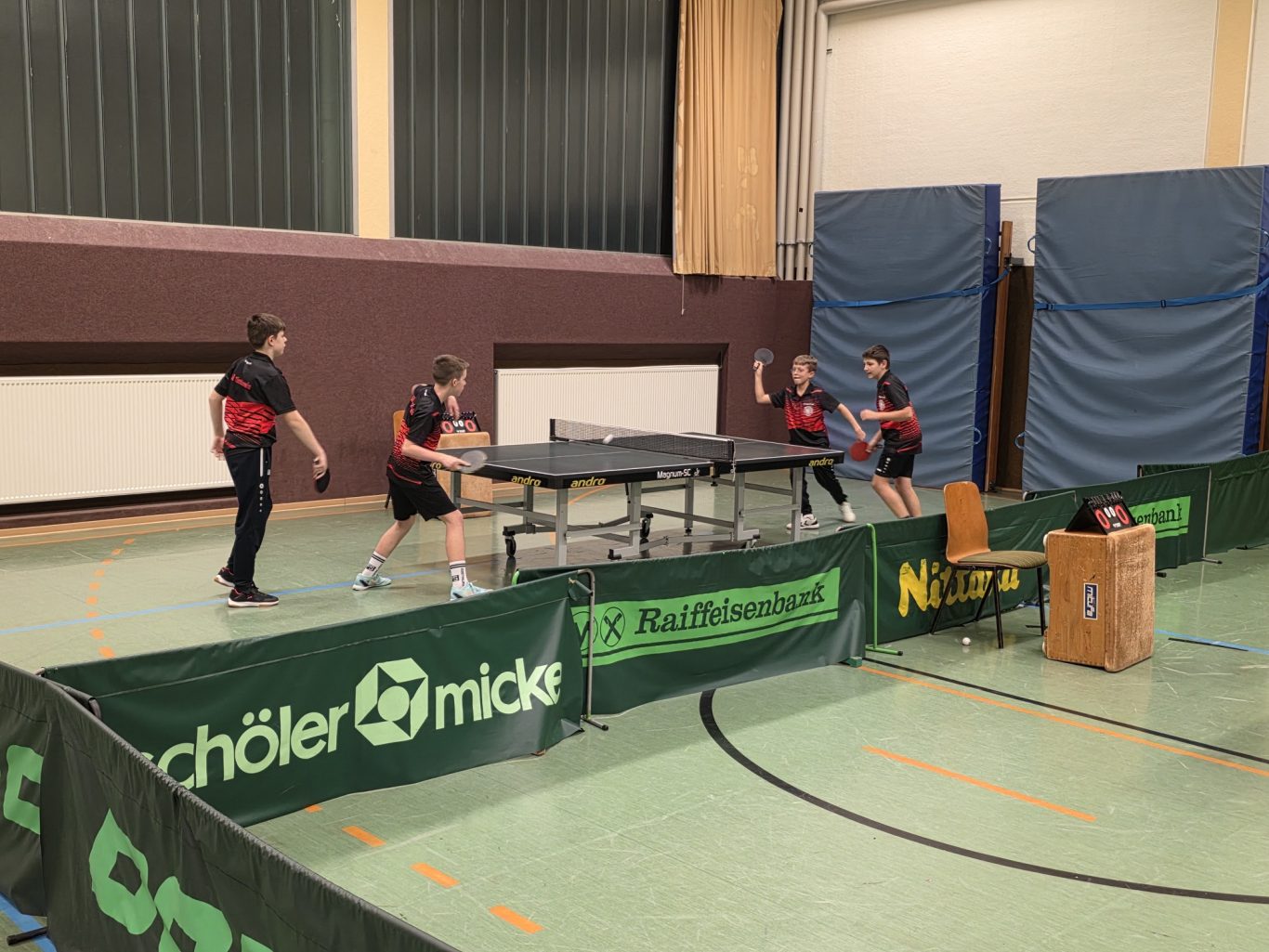 von links: J. Dippel, J. Zehender, M.l Roytblat, M. Apel